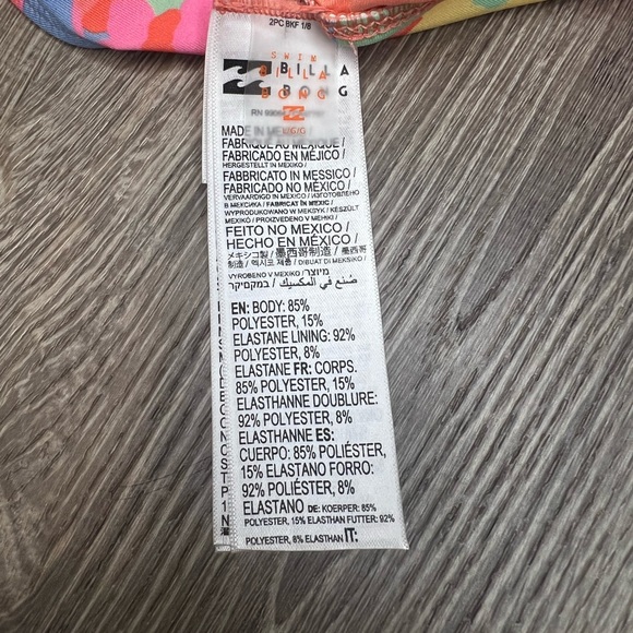 NEW Billabong Coast Is Clear Floral One-Piece Swimsuit Large - Picture 7 of 8